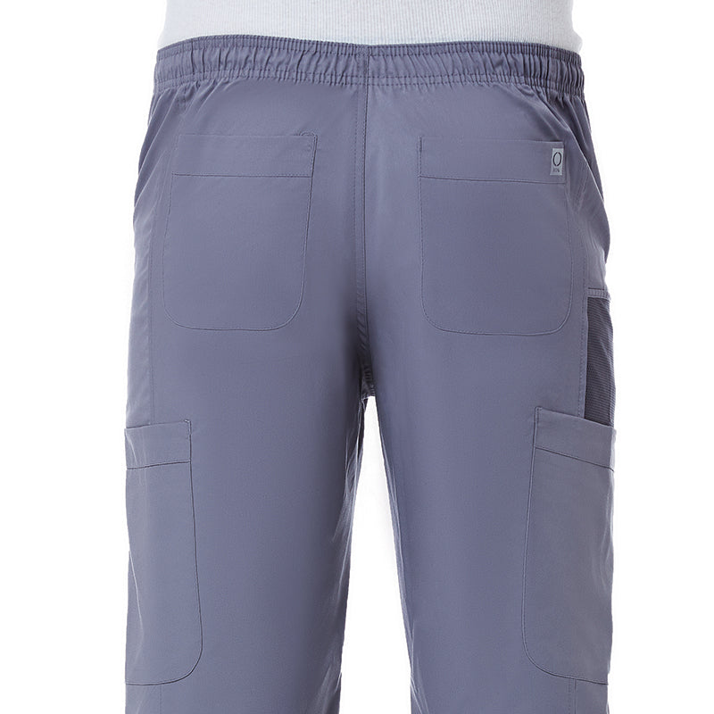Maevn EON Mens Half Elastic Fly Front 8-Pocket Cargo Scrub Pants
