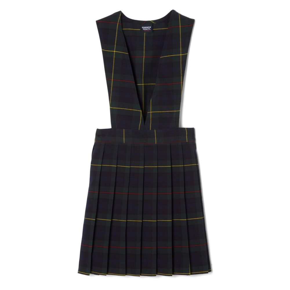 French Toast Girls Plaid V-Neck Pleated Jumper