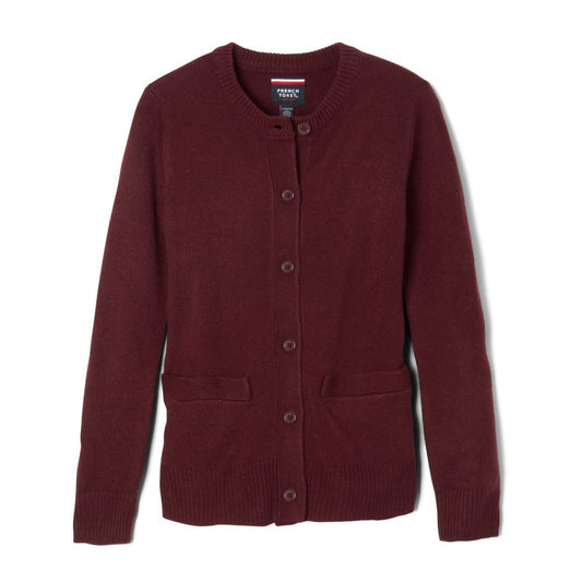 French Toast Girls Anti-Pill Crewneck Cardigan