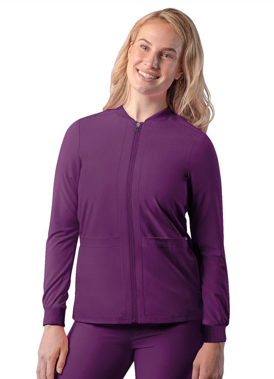 Clearance Adar Addition Bomber Zippered Scrub Jacket