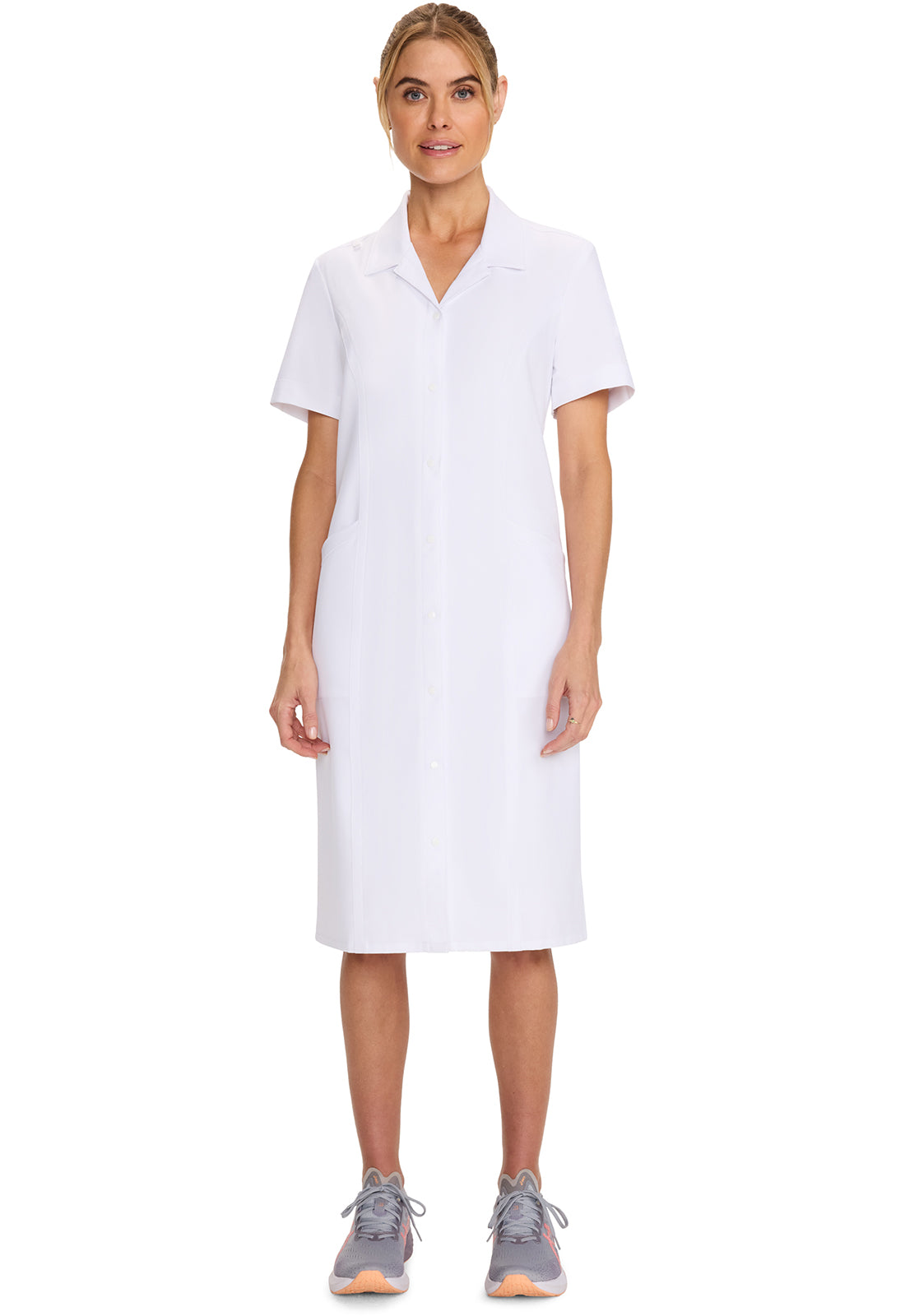 Originals Ultra CK512A Women's Button Front Dress White - XS Originals Ultra CK512A Women's Button Front Dress White - XS