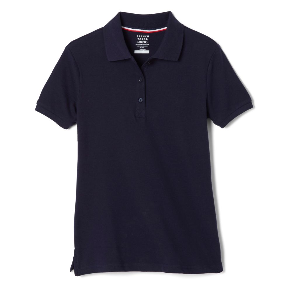 French Toast Womens Short Sleeve Stretch Pique Polo