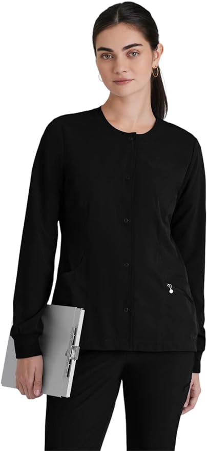 Barco One Princess Round Neck Warm-Up Scrub Jacket