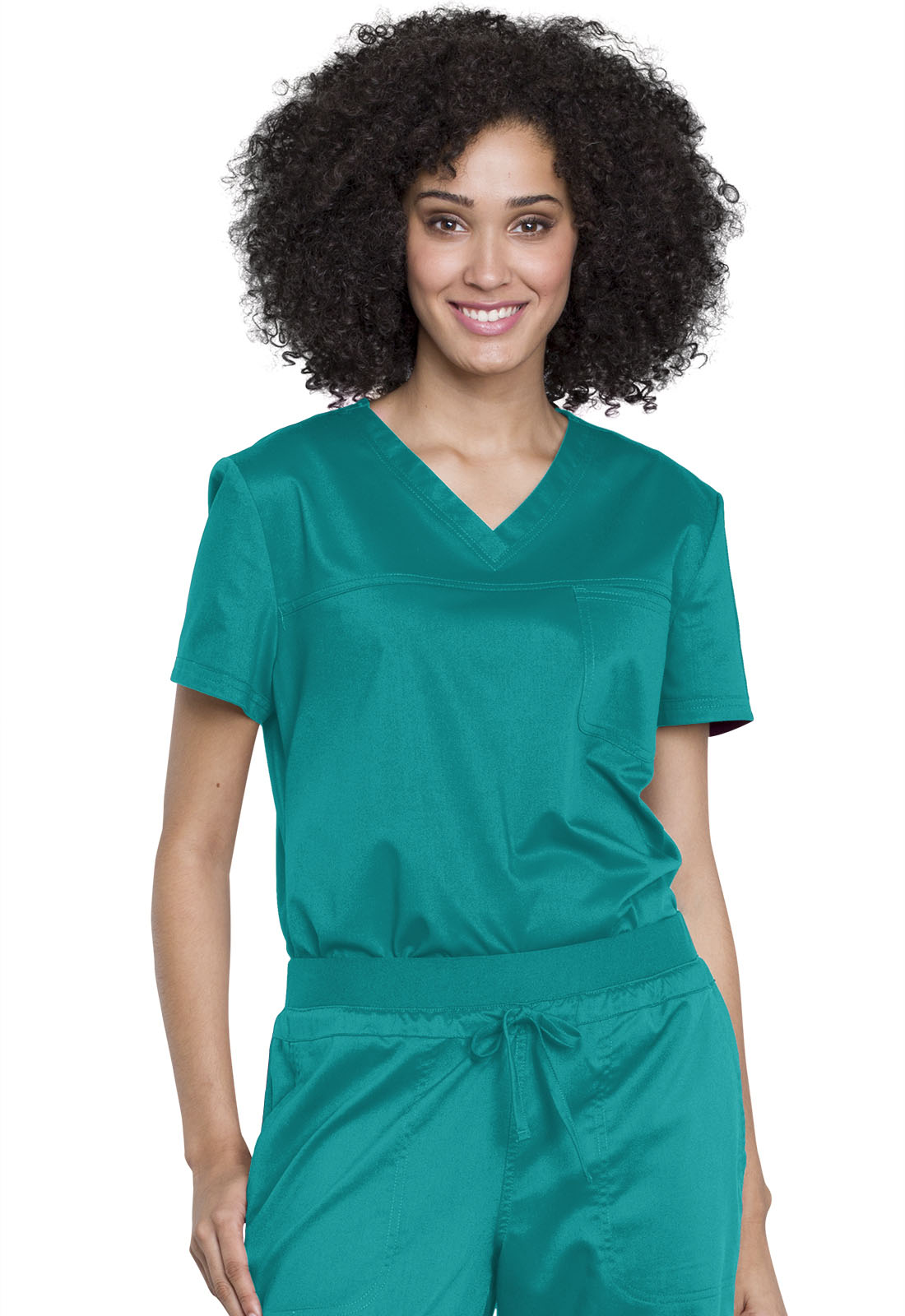 Cherokee Workwear Revolution - Blusa médica con cuello en V y un bolsillo