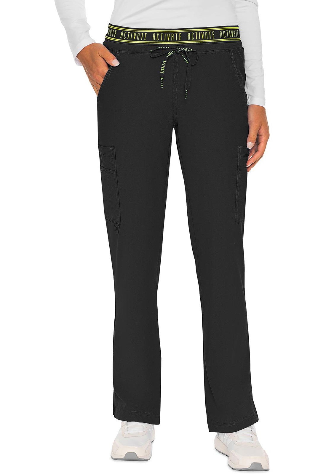 Pantalones de trabajo con bolsillos cargo Activate Tall Yoga de Med Couture en liquidación