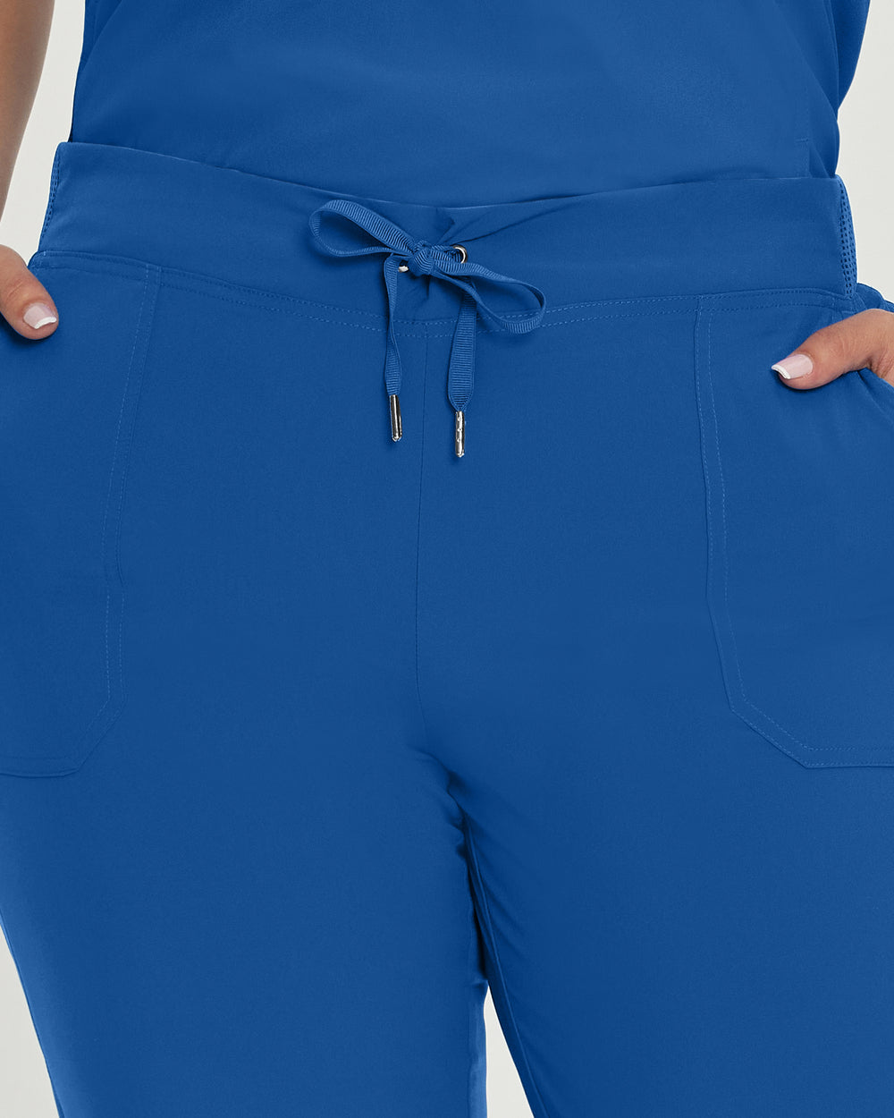 White Cross Fit Jogger Scrub Pants