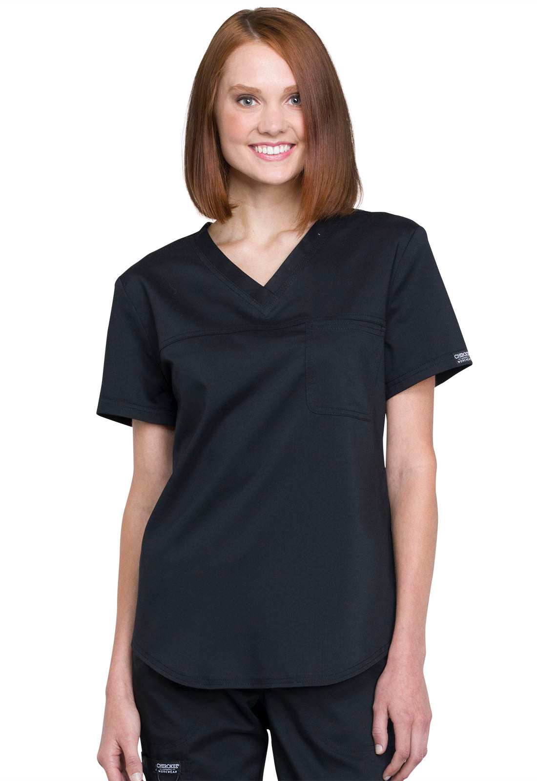 Cherokee Workwear Revolution - Blusa médica con cuello en V y un bolsillo