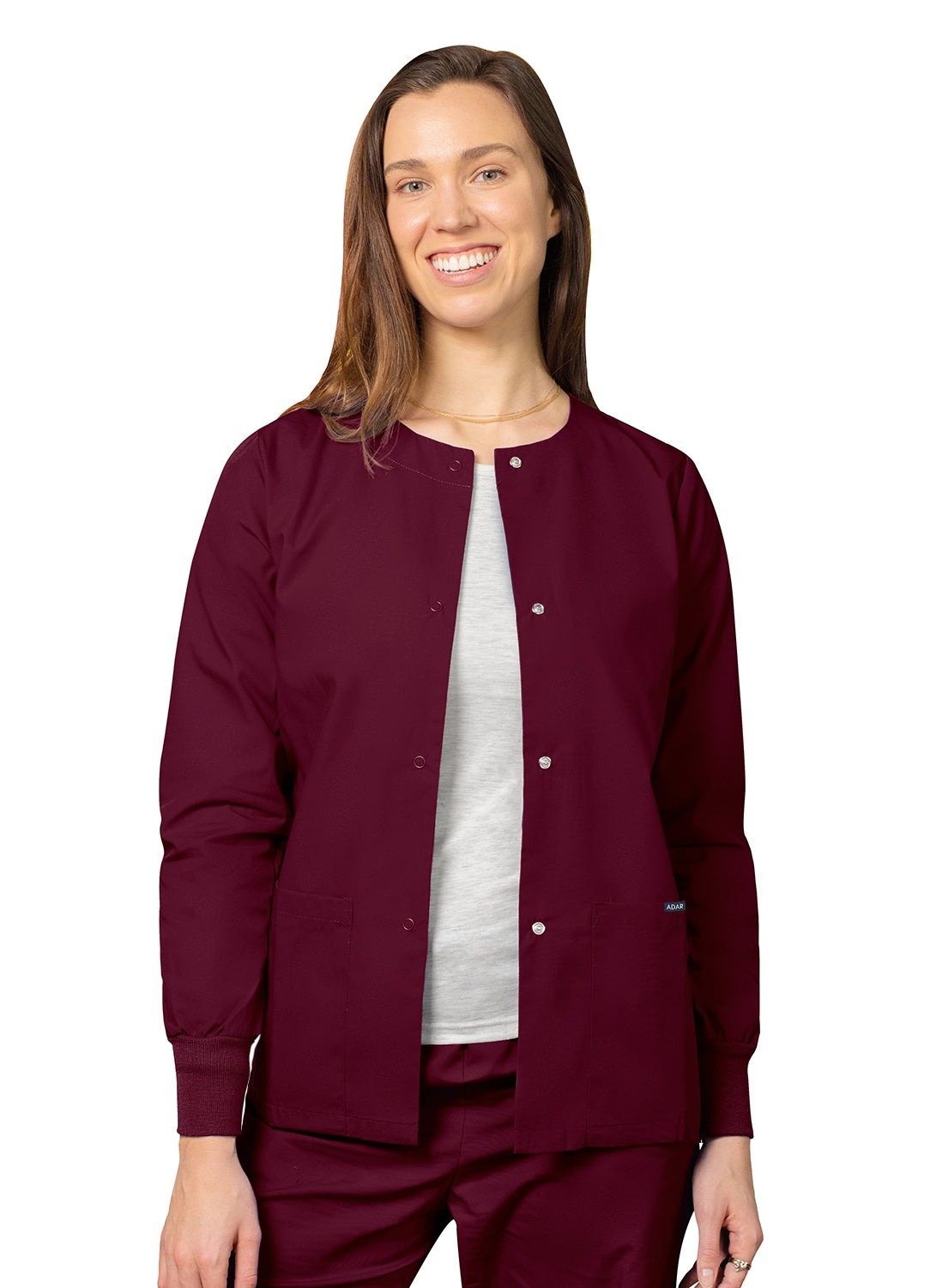 Chaqueta quirúrgica unisex con cierre frontal a presión universal Adar en liquidación