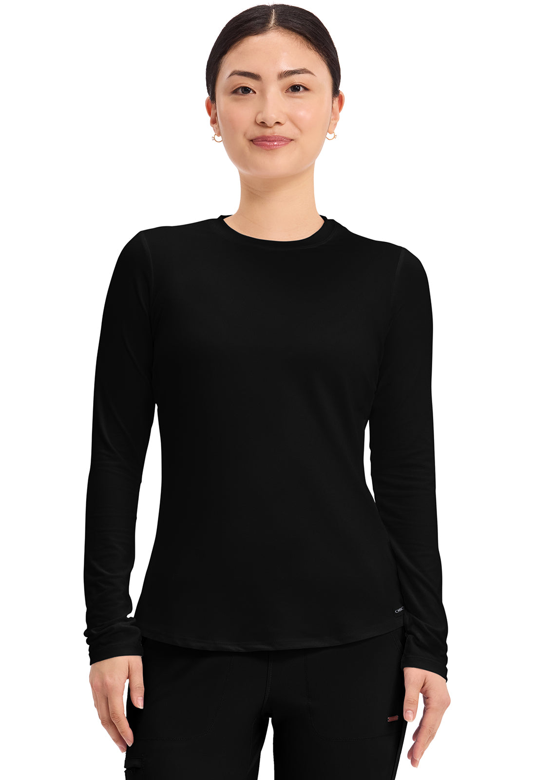 Cherokee Basics Long Sleeve Underscrub Knit Tee Shirt