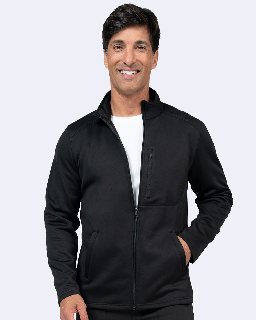 Zavate Mens Brandon Bonded Fleece Scrub Jacket