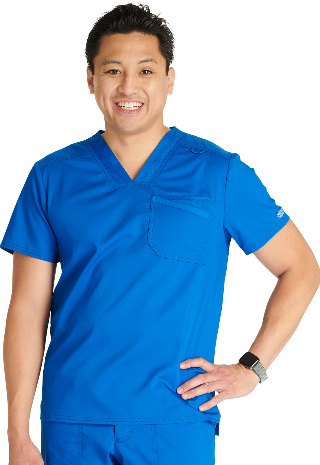 Cherokee Workwear Revolution - Camiseta médica con cuello en V y un bolsillo para hombre