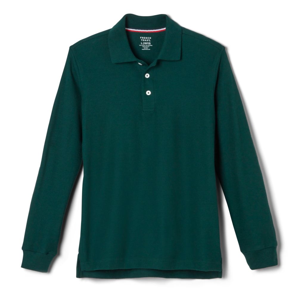 French Toast Boys Long Sleeve Pique Polo