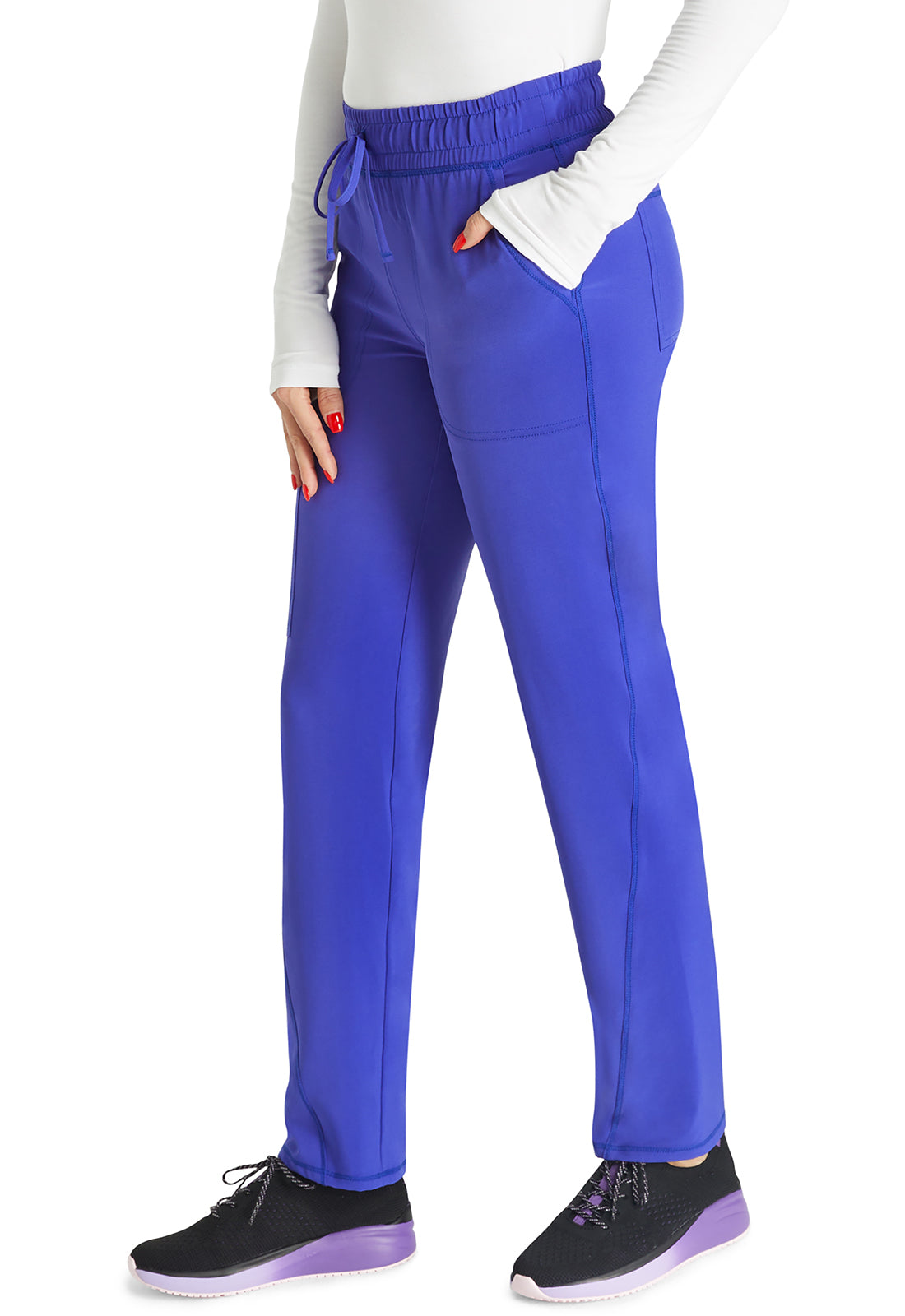 Cherokee Allura Mid Rise Tapered Leg Drawstring Scrub Pants