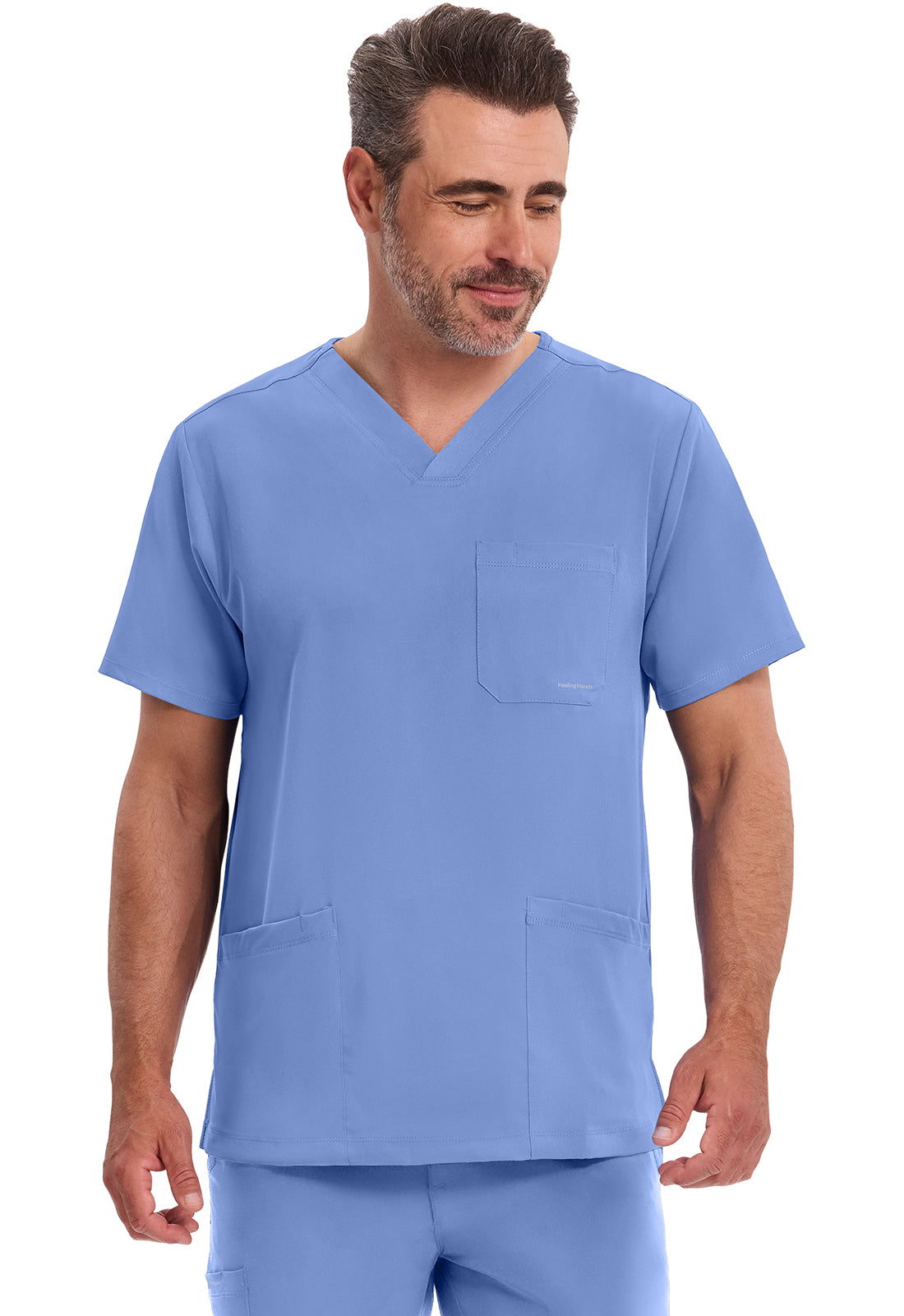 Blusa médica Mathew con cuello en V para hombre de Healing Hands HH Works