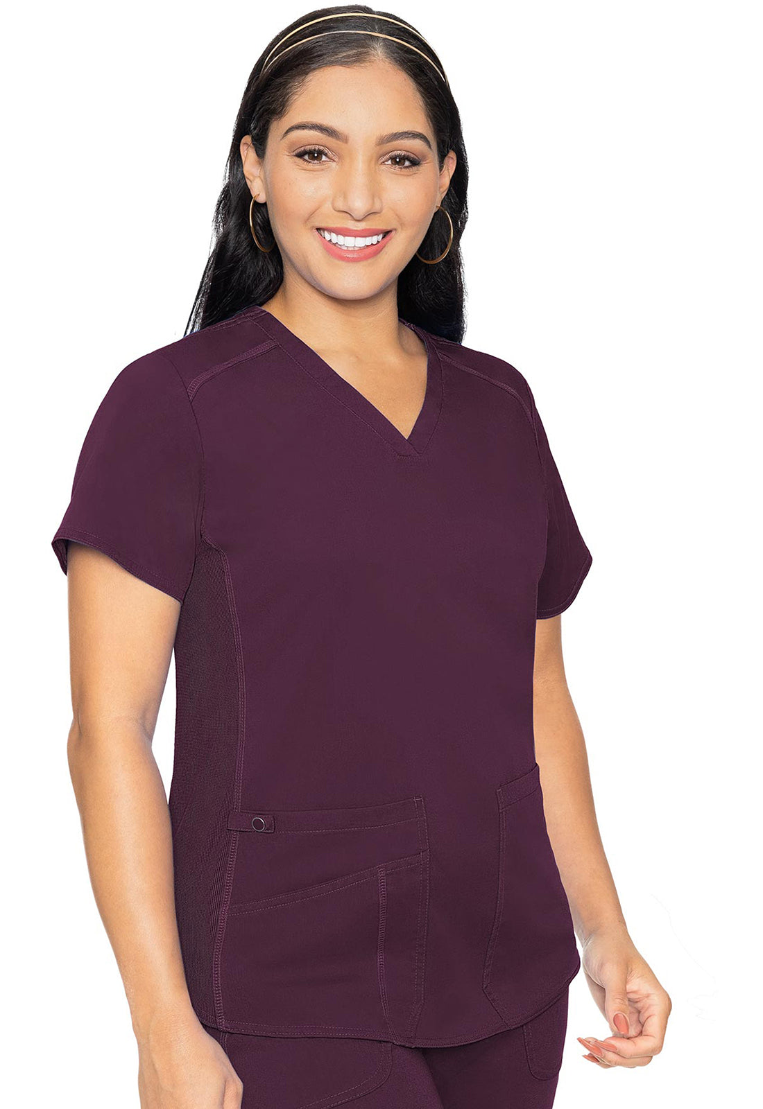 Med Couture Touch V-Neck Shirttail Scrub Top