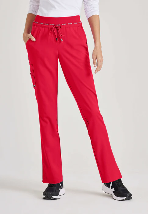 Grey's Anatomy Spandex Stretch Serena 7-Pocket Mid-Rise Tapered Leg Scrub Pants