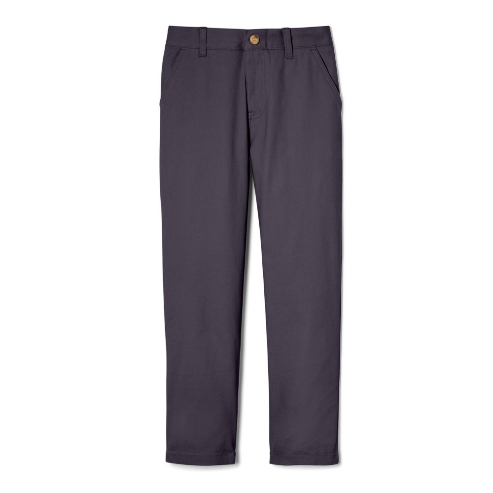 French Toast Pantalones chinos de sarga de corte recto y elástico con cintura ajustable para niños