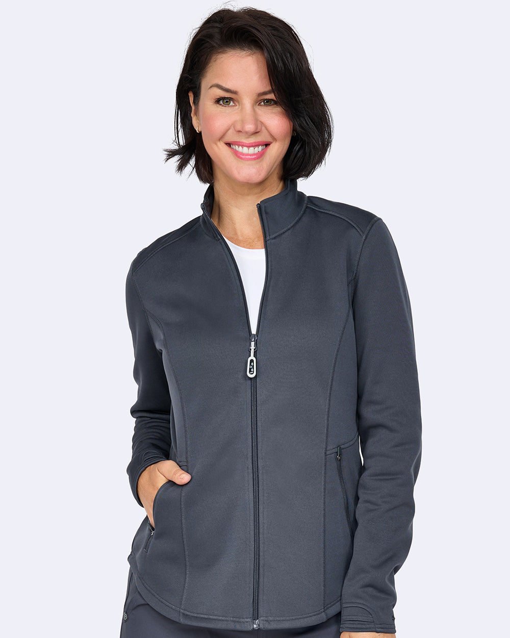 Ava Therese Megan Bonded Fleece Scrub Jacket