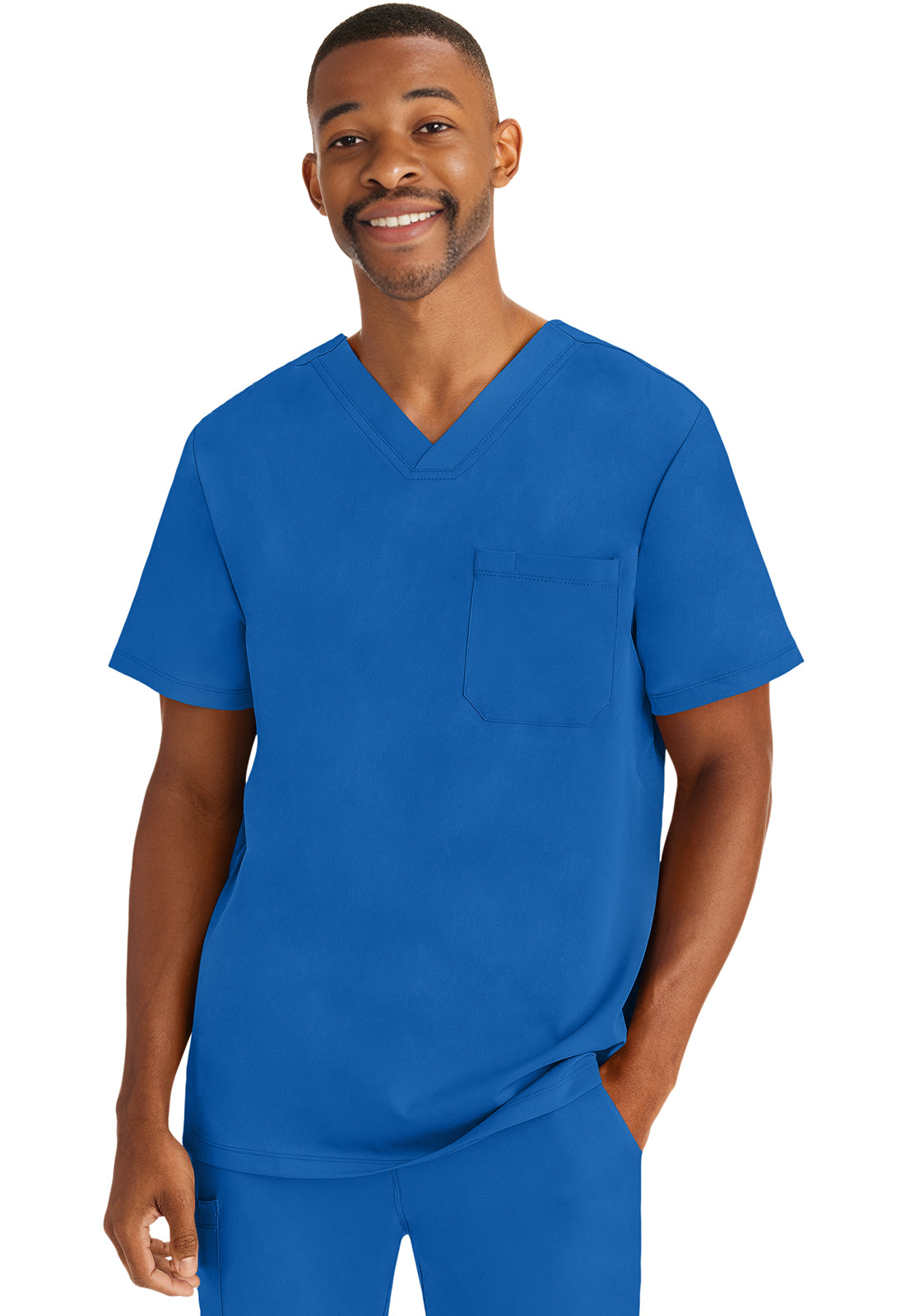 Healing Hands HH Works Mens Mason 1-Pocket Tuck In Scrub Top