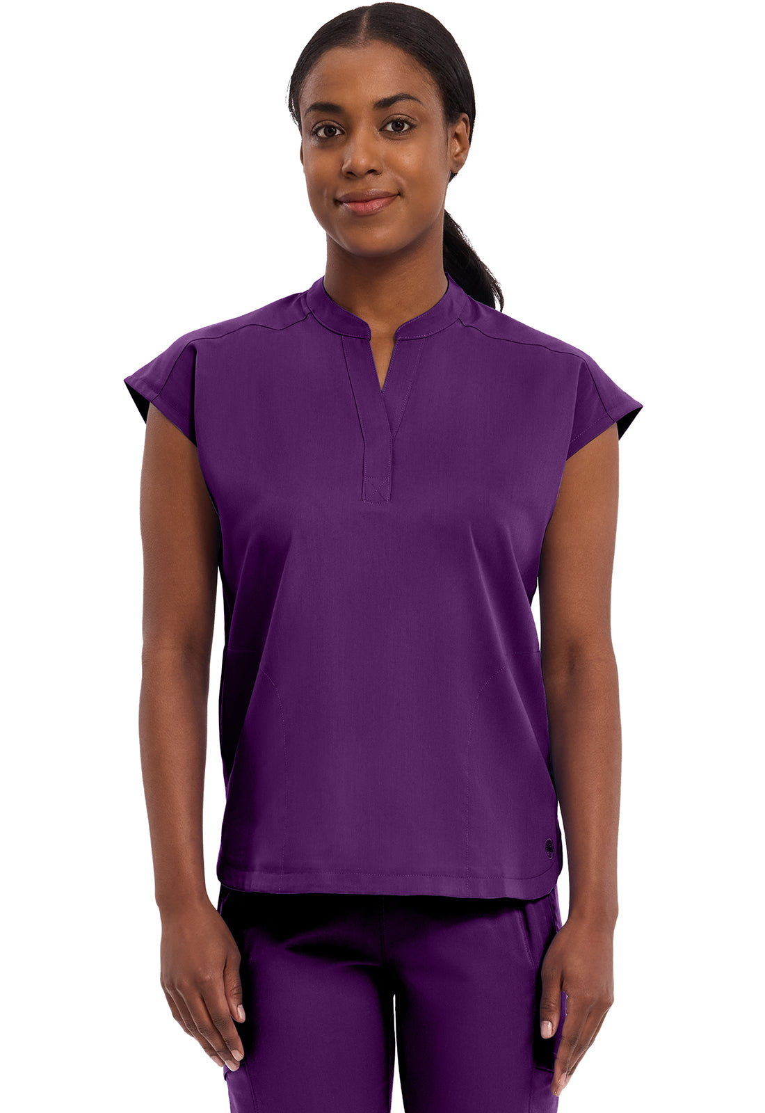 Haut d'uniforme surdimensionné à empiècement Journey de Healing Hands Purple Label