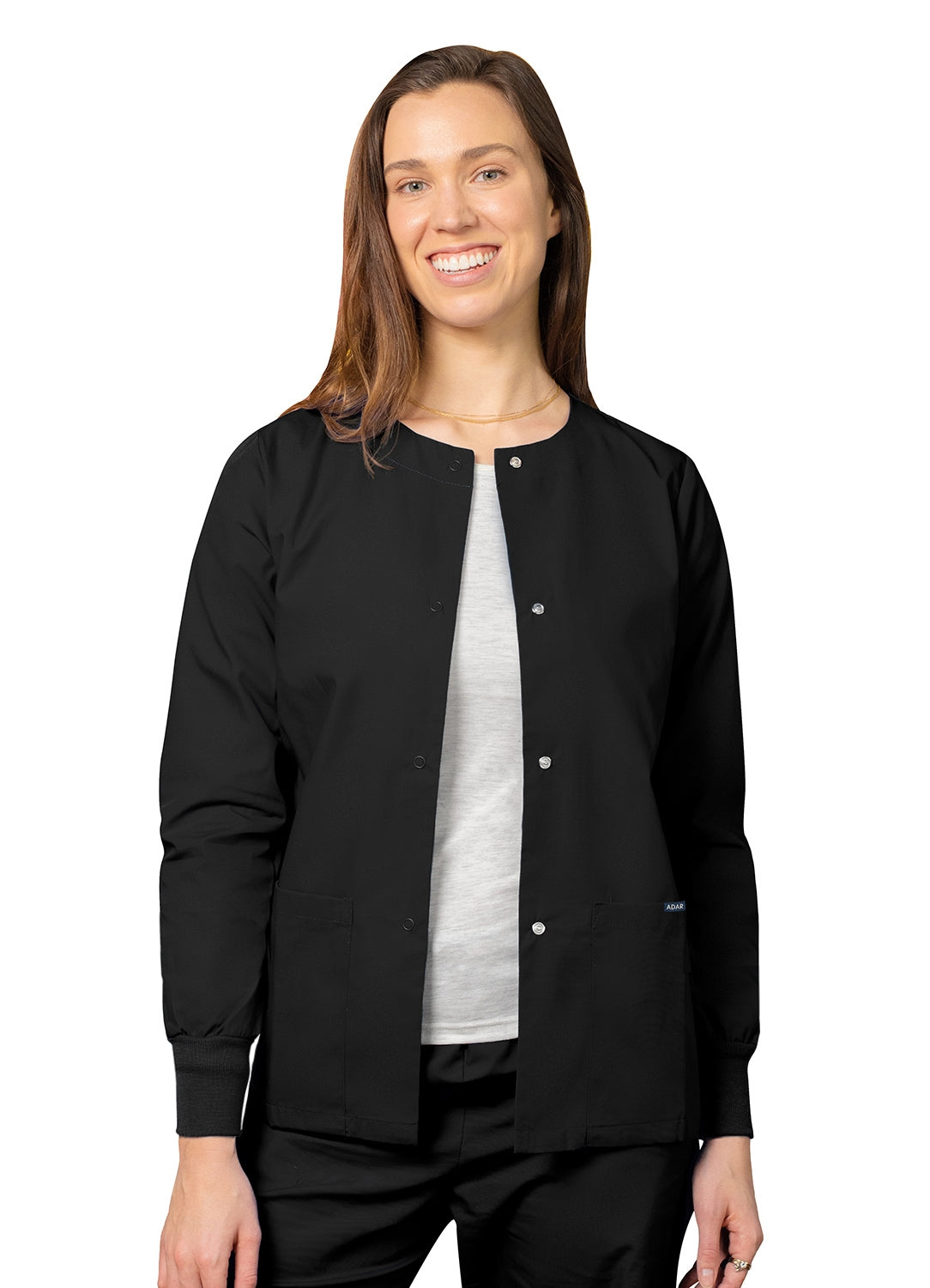 Chaqueta quirúrgica unisex con cierre frontal a presión universal Adar en liquidación