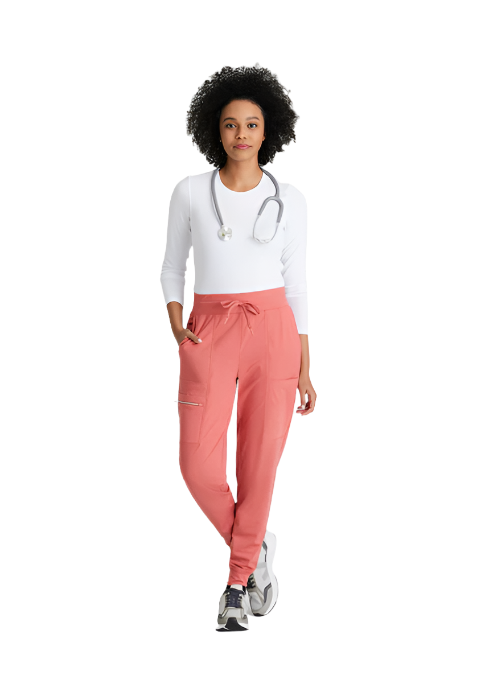 Pantalones médicos Barco One Performance Knit Pro con 5 bolsillos y cordón en la cintura