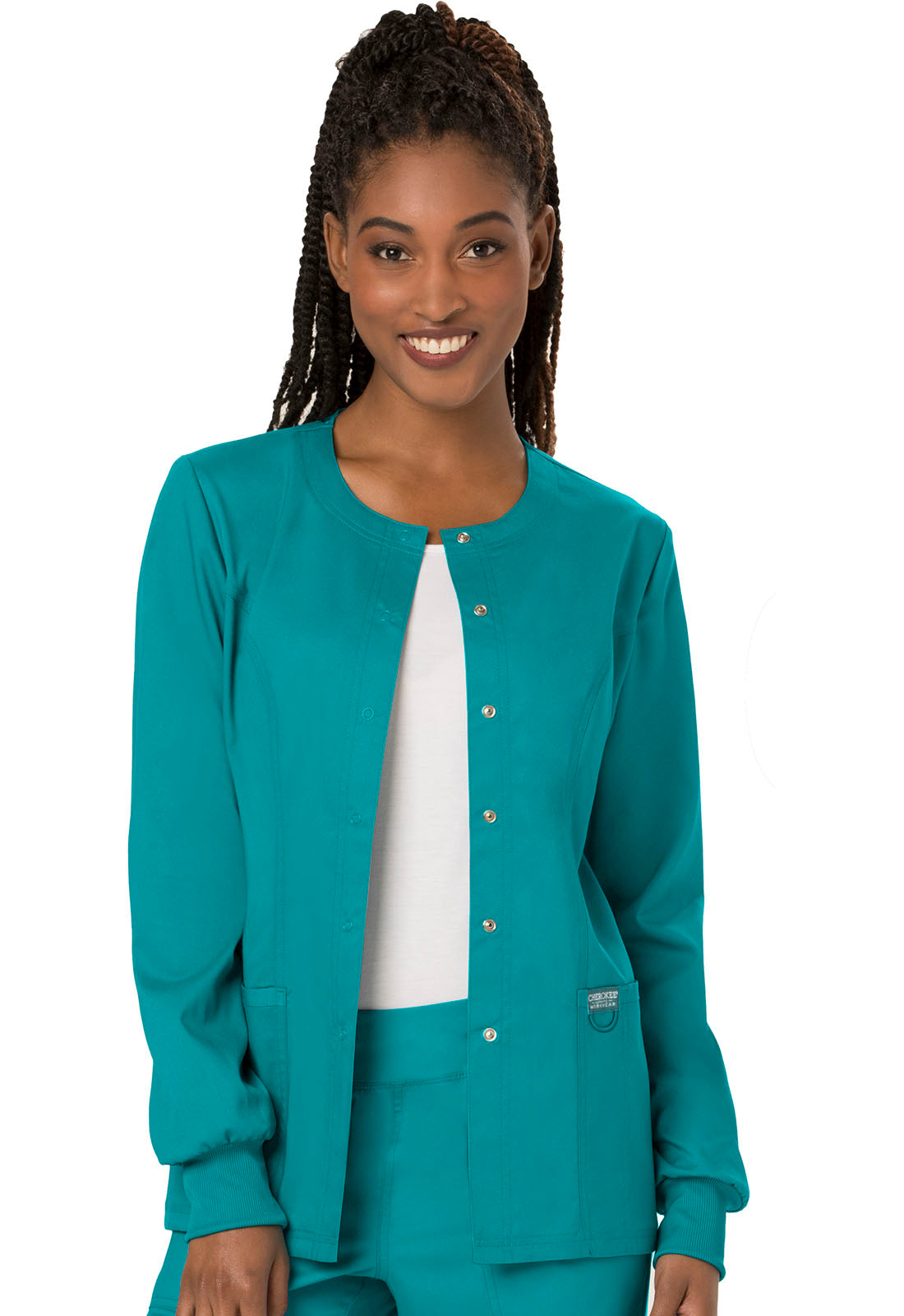 Veste d'hôpital à boutons-pression Cherokee Workwear Revolution