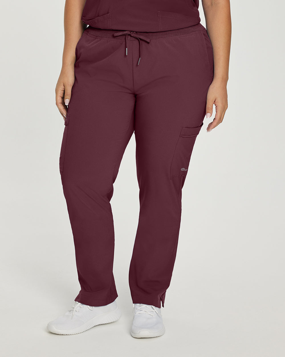 White Cross Fit Comfortable Cargo Scrub Pants