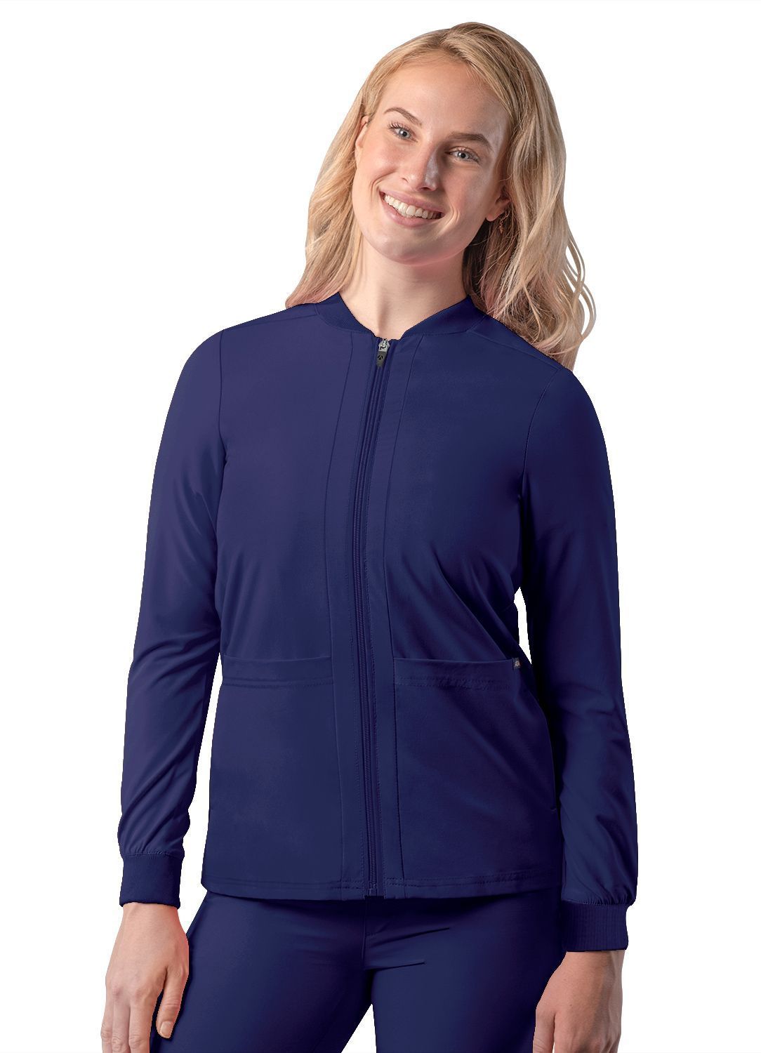 Clearance Adar Addition Bomber Zippered Scrub Jacket