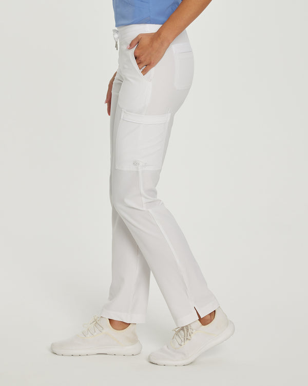 White Cross Fit Tall Comfortable Cargo Scrub Pants