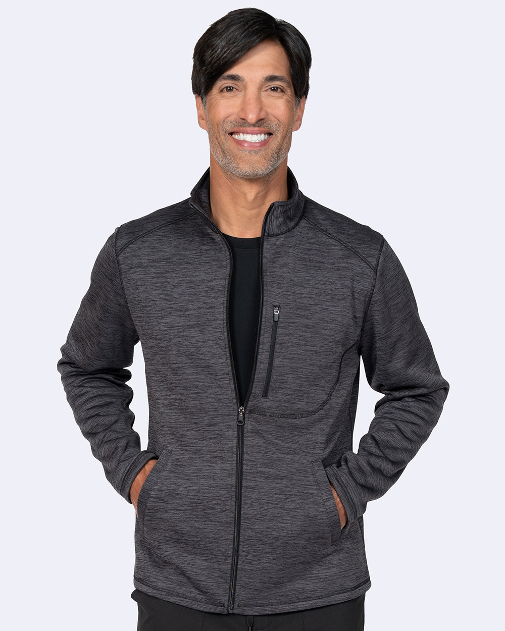 Zavate Mens Brandon Bonded Fleece Scrub Jacket
