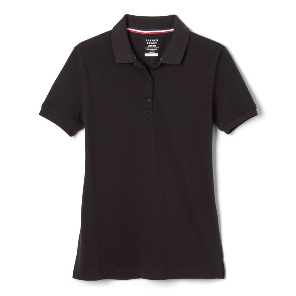 French Toast Womens Short Sleeve Stretch Pique Polo
