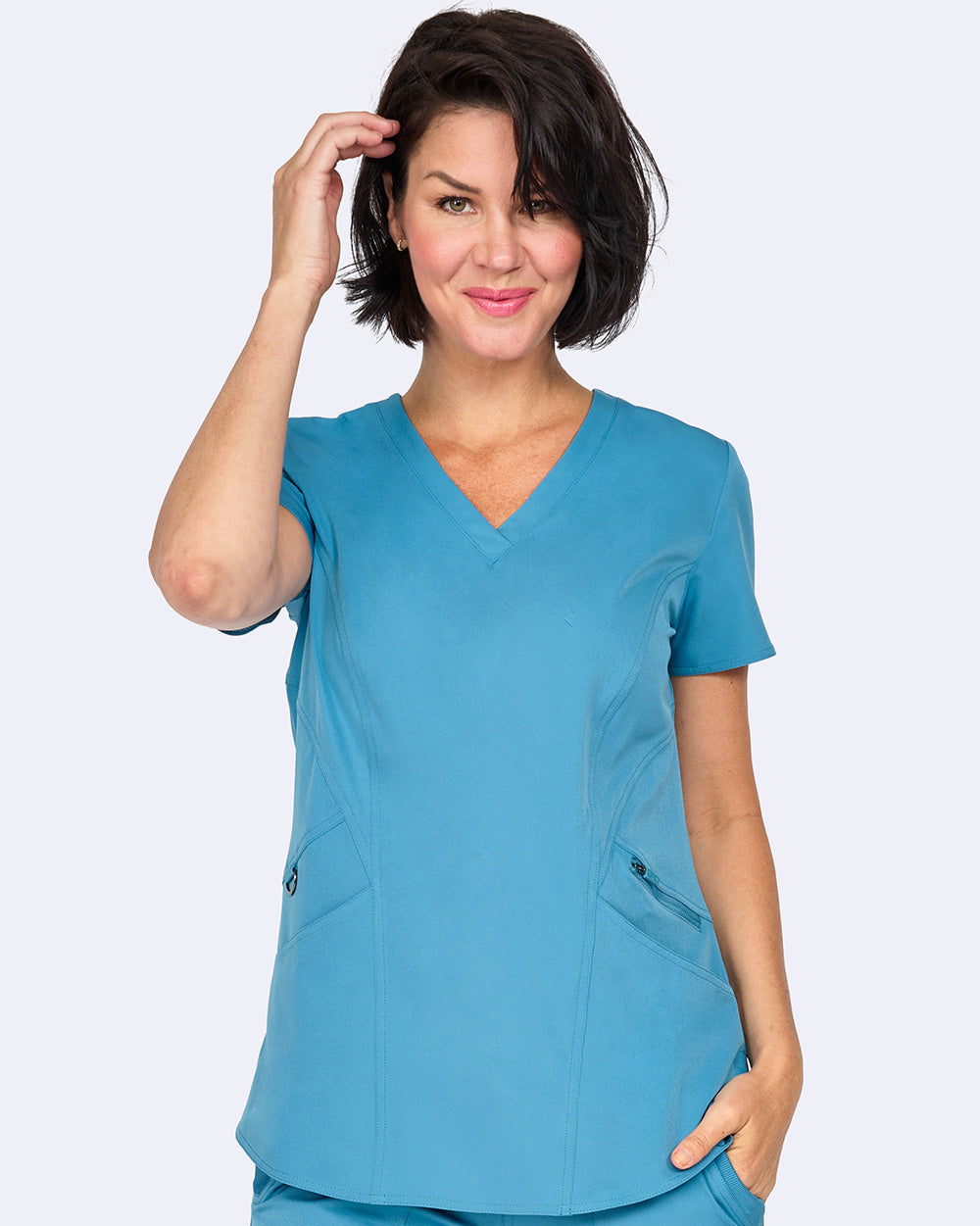 Ava Therese Back Knit Scrub Top