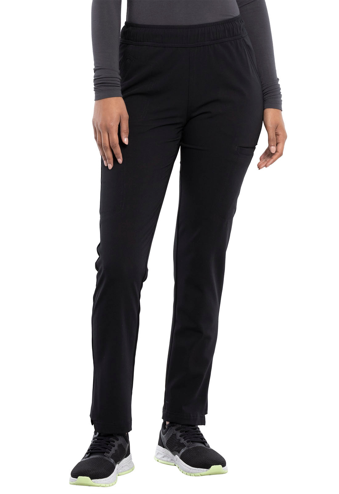 Pantalones médicos de tiro medio con pernera cónica y cordón de ajuste Cherokee Euphoria en oferta