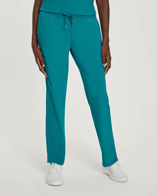 White Cross Fit Comfortable Cargo Scrub Pants