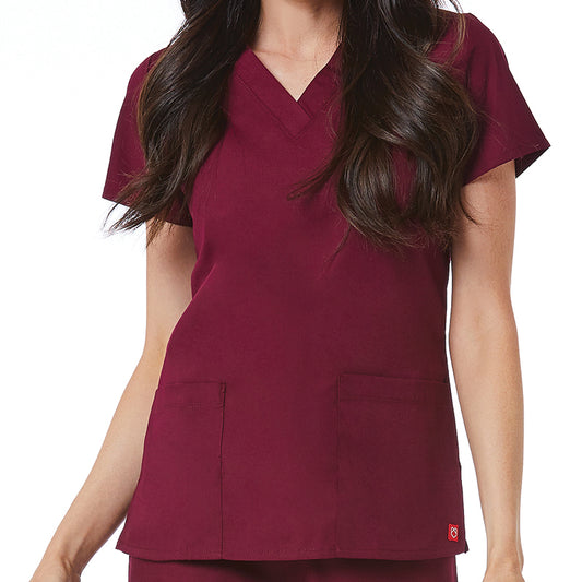 Maevn Red Panda V-Neck 2-Pocket Scrub Top