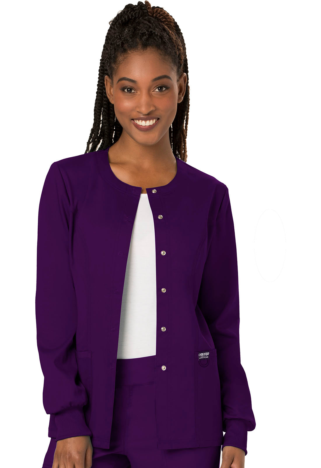 Veste d'hôpital à boutons-pression Cherokee Workwear Revolution