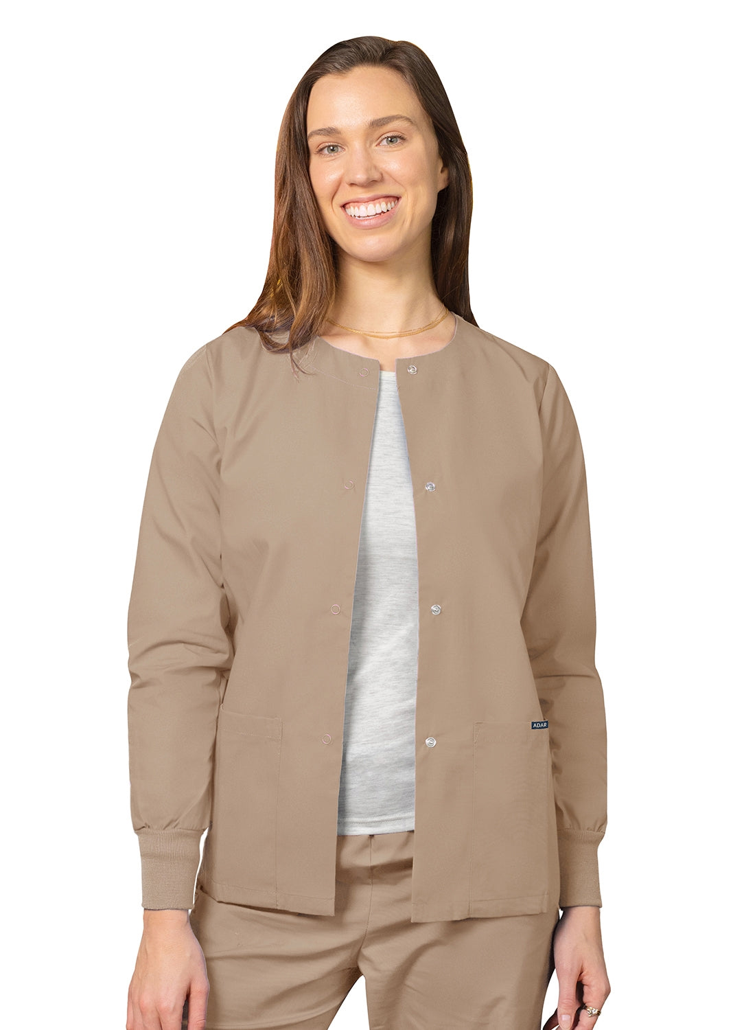 Chaqueta quirúrgica unisex con cierre frontal a presión universal Adar en liquidación