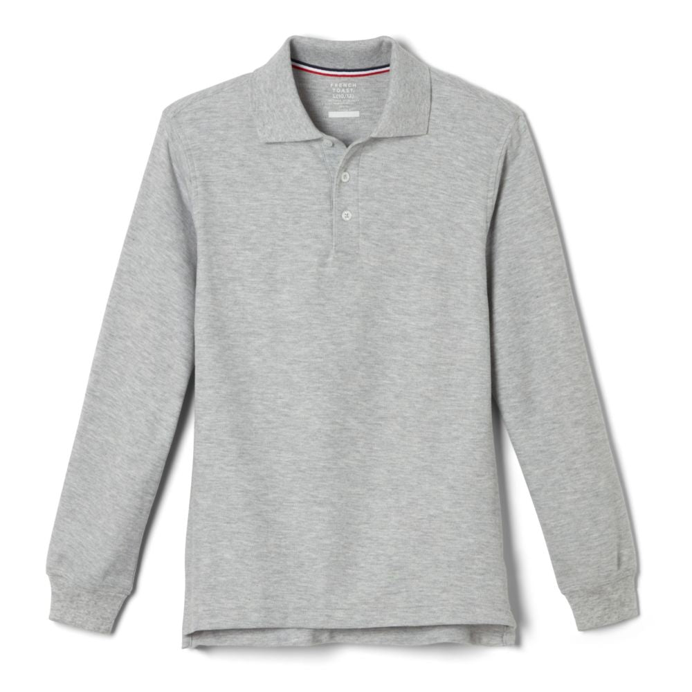 French Toast Boys Long Sleeve Pique Polo with Lenox Academy Logo