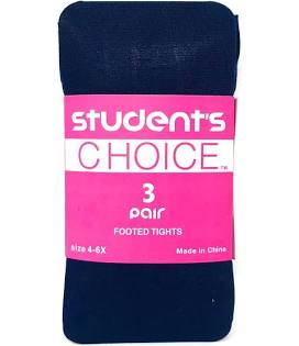 Student's Choice Girls Nylon Tights - 3 Pairs