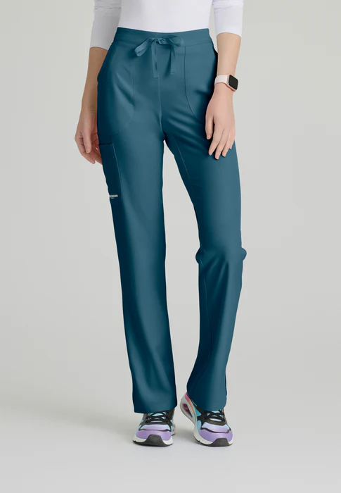 Skechers Reliance 3-Pocket Mid Rise Straight Leg Cargo Drawstring Scrub Pants
