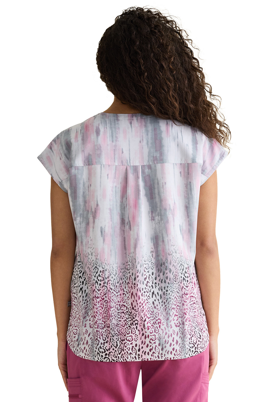 Haut d'uniforme médical surdimensionné imprimé Wild Vibes Kelly de Healing Hands Purple Label