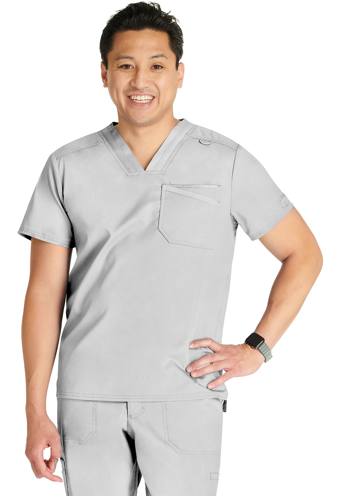 Cherokee Workwear Revolution - Camiseta médica con cuello en V y un bolsillo para hombre