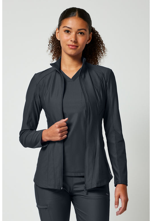 Cherokee Form Zip Front Mesh Scrub Jacket