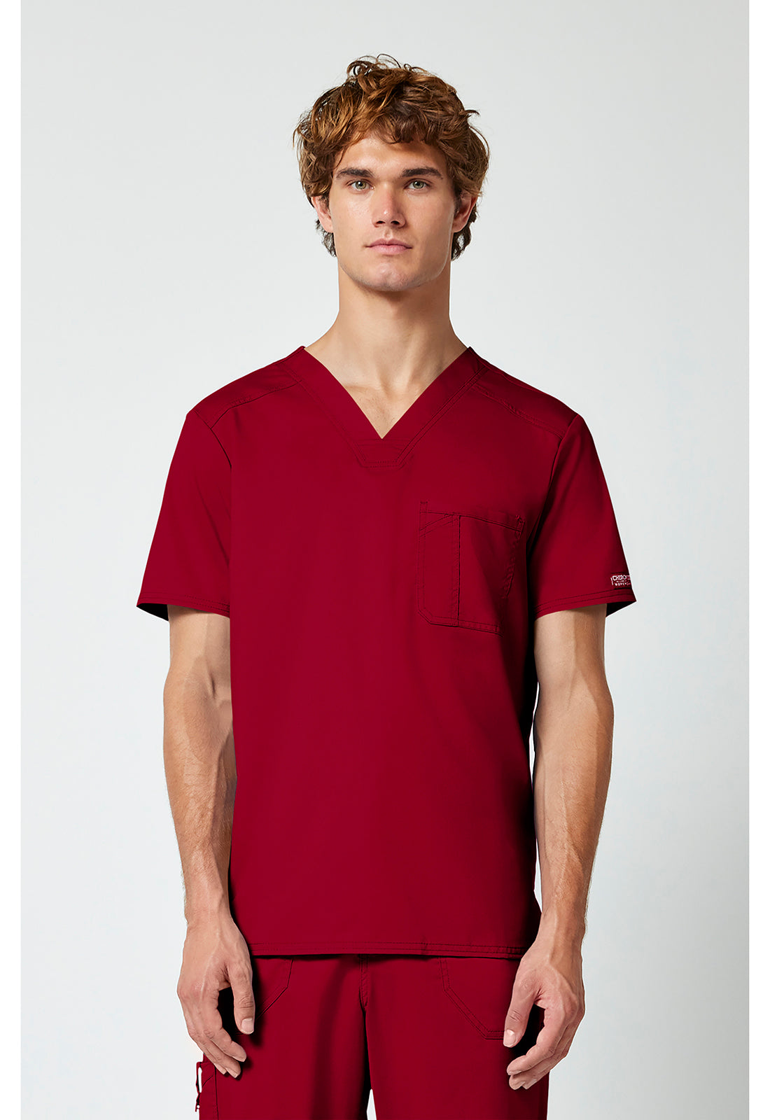 Cherokee Workwear Revolution Mens 1-Pocket Tuck In V-Neck Scrub Top