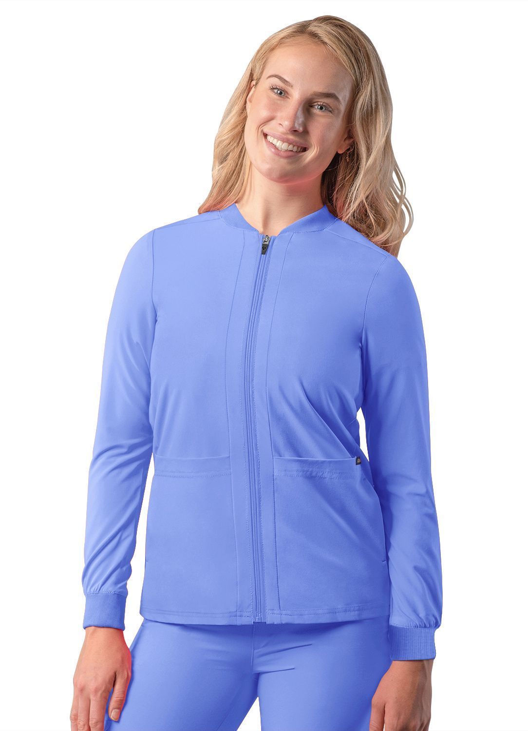 Clearance Adar Addition Bomber Zippered Scrub Jacket