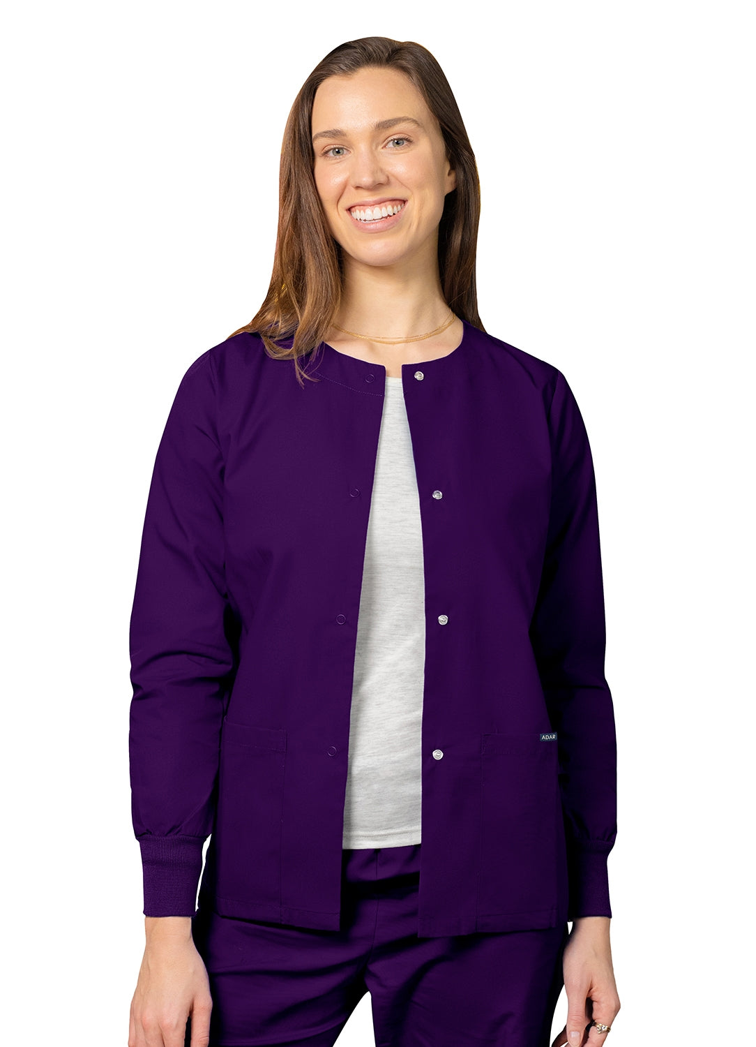 Chaqueta quirúrgica unisex con cierre frontal a presión universal Adar en liquidación