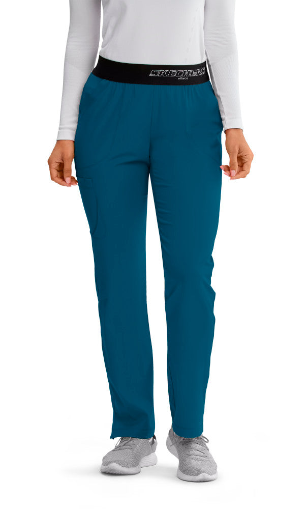 Skechers Vitality Elastic Logo Waistband Scrub Pants