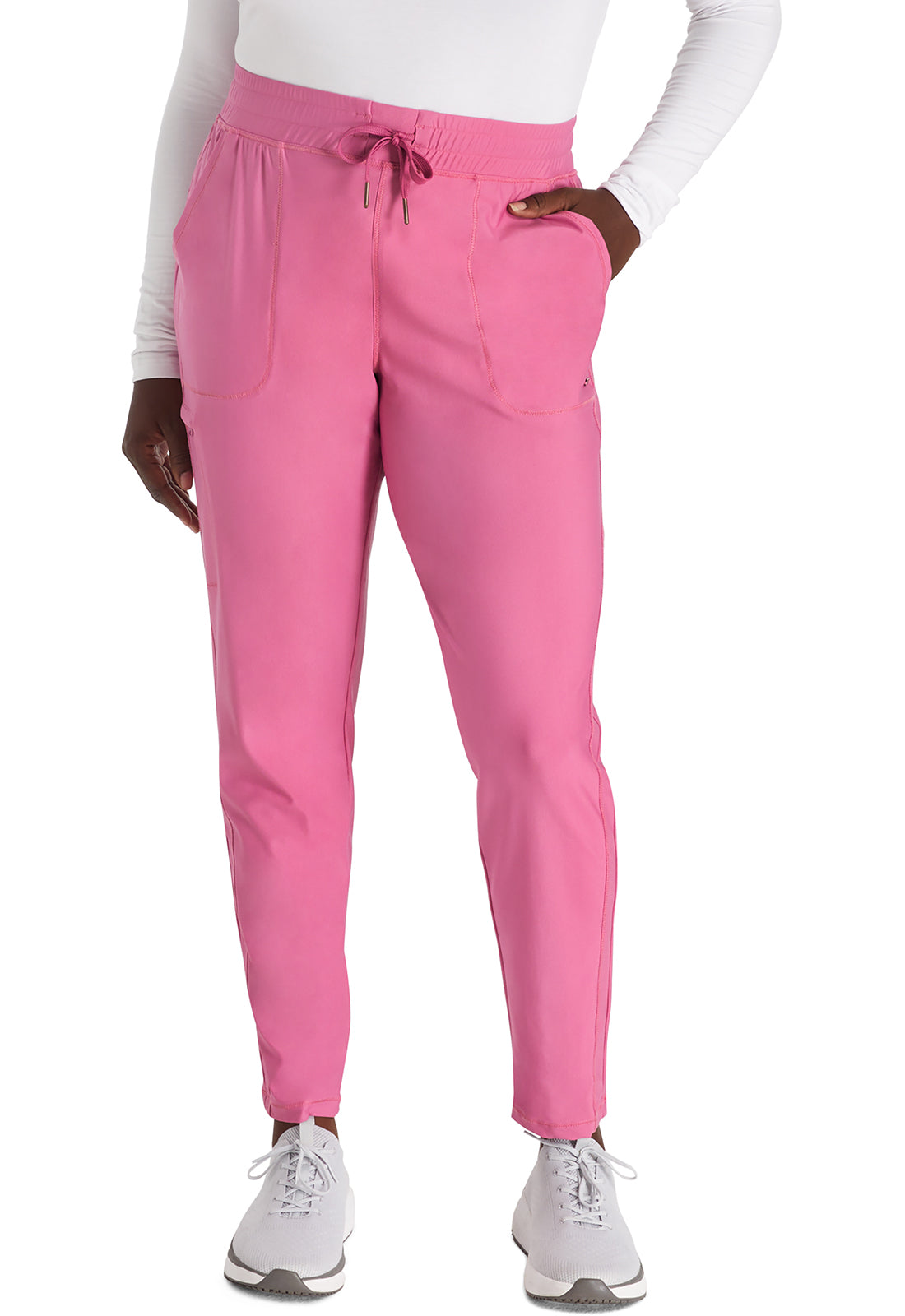 Pantalones médicos de tiro medio con pernera cónica y cordón Cherokee Form