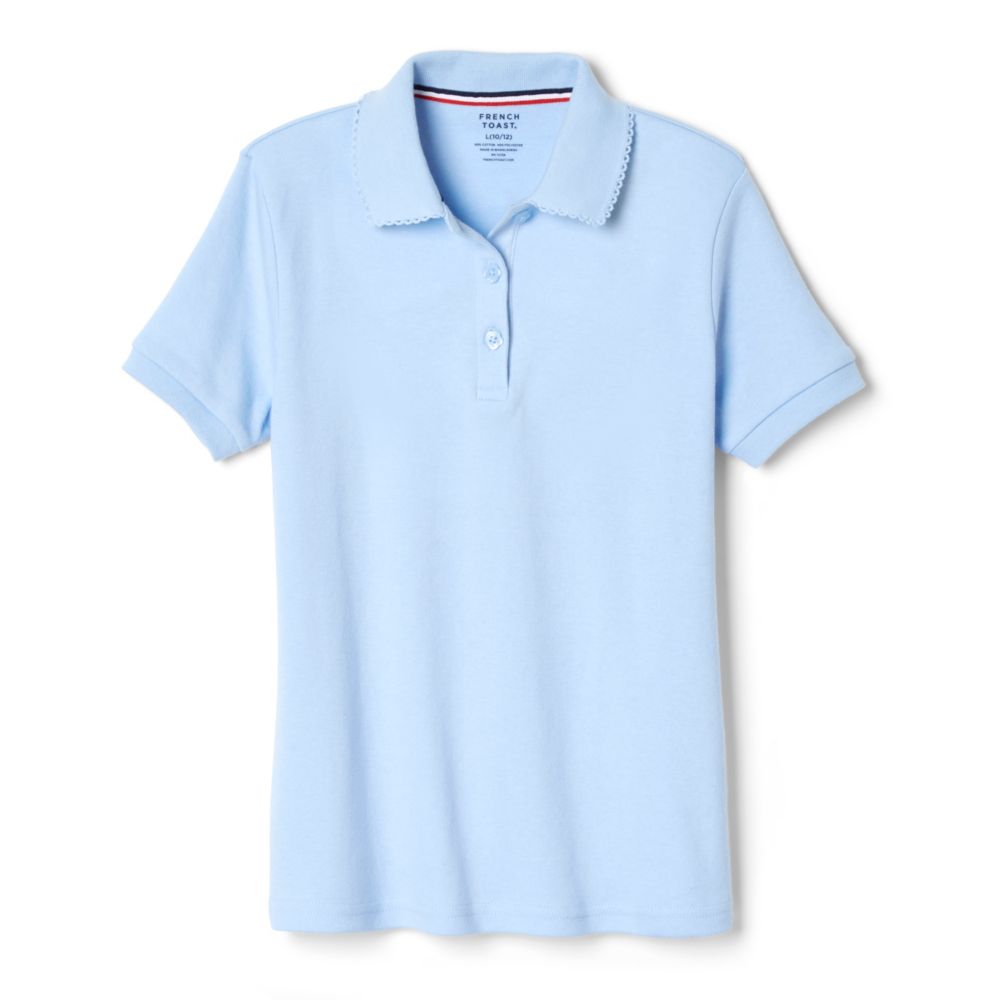 French Toast Girls Plus Short Sleeve Polo with Science and Medicine Logo